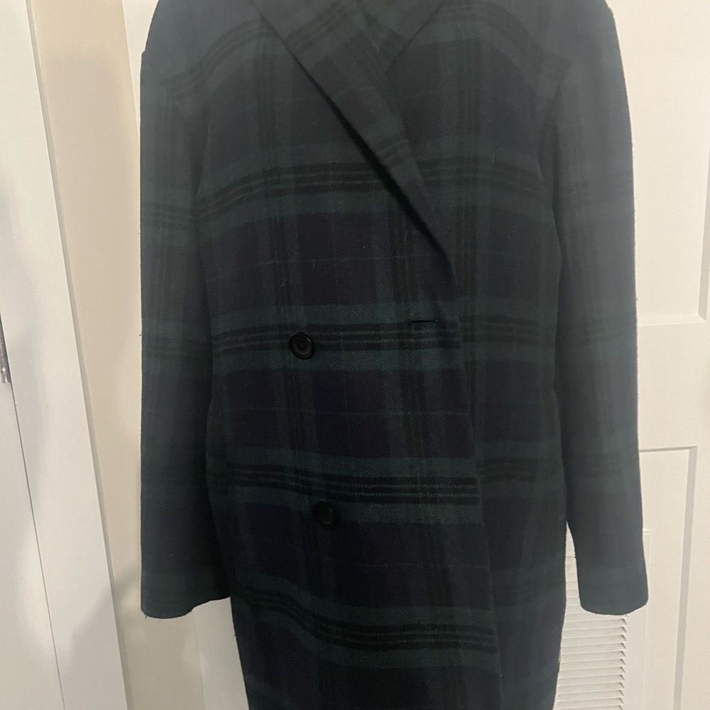 Paisley & Gray Black and Green Pea Coat
